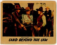 8z511 LAND BEYOND THE LAW LC 1937 Dick Foran is tied up by Harry Woods and other bad guys!