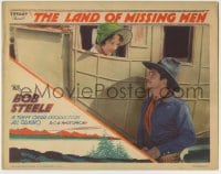 8z512 LAND OF MISSING MEN LC 1930 Bob Steele looks up at pretty Caryl Licoln in stagecoach!