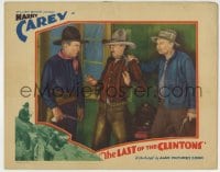 8z517 LAST OF THE CLINTONS LC 1935 bad guy is caught by Harry Carey & his partner, both with guns!