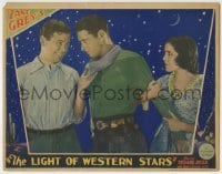 8z530 LIGHT OF WESTERN STARS LC 1930 Richard Arlen protects pretty Mary Brian from Regis Toomey!