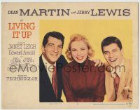 8z536 LIVING IT UP LC #5 1954 best portrait of Janet Leigh between Dean Martin & Jerry Lewis!