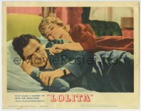 8z537 LOLITA LC #1 1962 Stanley Kubrick directed, James Mason is repulsed by Shelley Winters in bed!