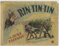 8z538 LONE DEFENDER chapter 1 LC 1930 great border image of canine star Rin-Tin-Tin, serial, rare!