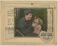 8z557 LOVE'S OLD SWEET SONG LC 1923 big Louis Wolheim teaches little girl how to play harmonica!
