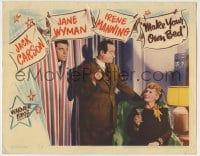 8z567 MAKE YOUR OWN BED LC 1944 Jack Carson spies on George Tobias & pretty Irene Manning!