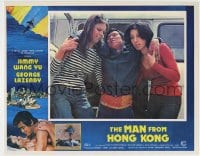 8z570 MAN FROM HONG KONG English LC 1975 two sexy ladies carry wounded Jimmy Wang Yu to safety!