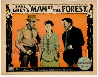 8z574 MAN OF THE FOREST LC 1926 c/u of worried Georgia Hale between Warner Oland & Jack Holt!
