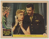 8z586 MARRIAGE IS A PRIVATE AFFAIR LC #5 1944 James Craig talks to worried Lana Turner on phone!