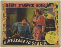 8z597 MESSAGE TO GARCIA LC 1936 great close up of Barbara Stanwyck pointing gun by John Boles!