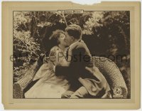 8z603 MILESTONES LC 1920 great close up of man & woman passionately kissing outdoors!