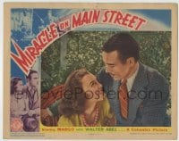 8z606 MIRACLE ON MAIN STREET LC 1939 romantic close up of Walter Abel & pretty Margo!