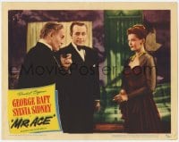 8z619 MR. ACE LC #3 1946 George Raft in tuxedo & pretty Sylvia Sidney smoking in evening gown!