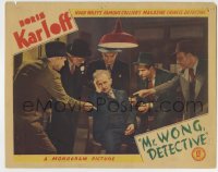 8z624 MR. WONG, DETECTIVE LC 1938 Boris Karloff, Grant Withers & George Lloyd interrogate old man!