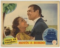 8z626 MUTINY ON THE BOUNTY Spanish/US LC 1935 best c/u of Clark Gable & sexy island beauty Movita!