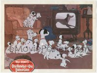 8z670 ONE HUNDRED & ONE DALMATIANS LC 1961 Walt Disney, great image of all the dogs watching TV!