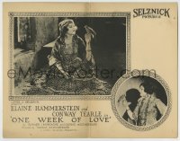 8z672 ONE WEEK OF LOVE LC 1922 great portrait of pretty Elaine Hammerstein holding a bird!
