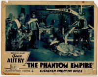 8z697 PHANTOM EMPIRE chapter 6 LC 1935 Gene Autry sci-fi serial, Disaster from the Skies!