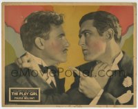 8z705 PLAY GIRL LC 1928 close up of Johnny Mack Brown & other guy in intense argument!