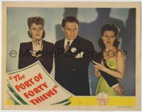 8z710 PORT OF 40 THIEVES LC 1944 Tom Keene between Stephanie Bachelor & Lynn Roberst with shadows!
