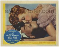 8z714 PRIVATE AFFAIRS OF BEL AMI LC #5 1947 best romantic c/u of George Sanders & Angela Lansbury!