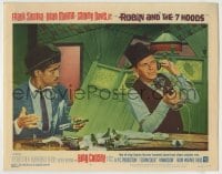 8z750 ROBIN & THE 7 HOODS LC #6 1964 Sammy Davis Jr. watches Frank Sinatra on old fashioned phone!
