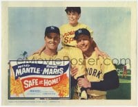 8z767 SAFE AT HOME LC 1962 c/u of Bryan Russell lifted by NY Yankees Mickey Mantle & Roger Maris!