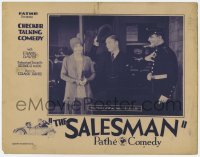 8z771 SALESMAN LC 1929 two men fight for Helen Eby-Rock's attention, Checker Talking Comedy!