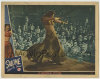 8z773 SALOME WHERE SHE DANCED LC 1945 sexy Yvonne De Carlo performing her dance for cowboy audience