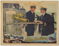 8z792 SEA SPOILERS LC 1936 Coast Guard officers John Wayne & William Bakewell on ship's deck!