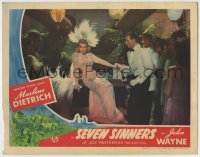 8z804 SEVEN SINNERS LC 1940 wonderful full-length image of Marlene Dietrich with John Wayne!