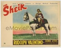 8z810 SHEIK LC R1938 best portrait of Rudolph Valentino on his horse, silent classic re-issued!