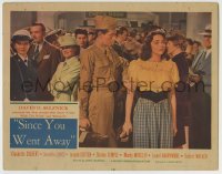 8z823 SINCE YOU WENT AWAY LC 1944 soldier Robert Walker approaches pretty Jennifer Jones!