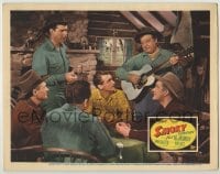 8z831 SMOKY LC 1946 Fred MacMurray & the boys listen to Burl Ives sing & play guitar!