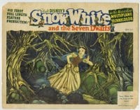 8z832 SNOW WHITE & THE SEVEN DWARFS LC 1937 classic Tenggren art of Snow White fleeing the forest!