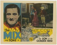 8z841 SON OF THE GOLDEN WEST LC 1928 Tom Mix meets pretty Sharon Lynn, the girl of his dreams!