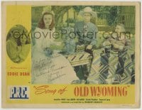 8z842 SONG OF OLD WYOMING signed LC 1945 by Eddie Dean, who's with Jennifer Holt & Sarah Padden!
