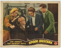 8z852 SPOOK BUSTERS LC #4 1946 Leo Gorcey & the Bowery Boys inspect axe stuck in man's head!