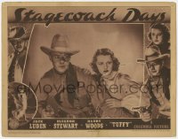 8z859 STAGECOACH DAYS LC 1938 Jack Luden, Eleanor Stewart & Australian Shepherd dog Tuffy!
