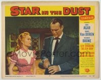 8z861 STAR IN THE DUST LC #8 1956 sexy Mamie Van Doren watches Leif Erickson pouring a drink!