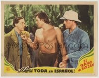 8z888 TARZAN'S SECRET TREASURE Spanish/US LC 1941 barechested Weissmuller grabbed by Conway & Dorn!