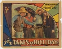 8z893 TEX TAKES A HOLIDAY LC 1932 cowboy Wallace MacDonald tries to avoid confrontation!