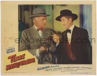 8z894 TEXAS MASQUERADE LC #4 1944 close up of William Boyd as Hopalong Cassidy in suit & bow tie!