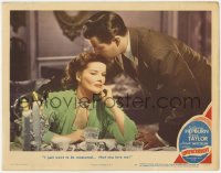 8z932 UNDERCURRENT LC #7 1946 Katharine Hepburn needs to be reassured by Robert Taylor of his love!