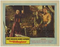 8z935 UNFORGIVEN LC #7 1960 Burt Lancaster, Audrey Hepburn, directed by John Huston!