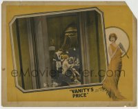 8z940 VANITY'S PRICE LC 1924 great far shot of beautiful Anna Q. Nilsson sitting at her vanity!