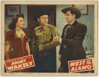 8z955 WEST OF THE ALAMO signed LC 1946 by Jimmy Wakely, who's with Ray Whitley & Iris Clive!
