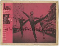 8z957 WEST SIDE STORY LC #3 R1962 classic image of George Chakiris dancing in the street!