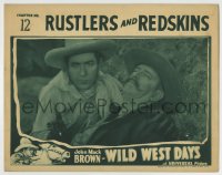8z977 WILD WEST DAYS chapter 12 LC 1937 Johnny Mack Brown protects man from Rustlers & Redskins!