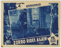 8z997 ZORRO RIDES AGAIN chapter 4 LC 1937 masked hero John Carroll stops man from emptying safe!