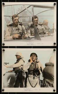 9a150 ENEMY BELOW 2 color 8x10 stills 1958 Mitchum & Hedison in the amazing saga of the U.S. Navy!